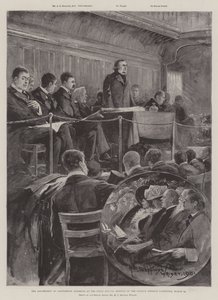 El Arzobispo de Canterbury hablando en la Quinta Reunión Anual del Comité de Defensa de la Iglesia, 22 de marzo